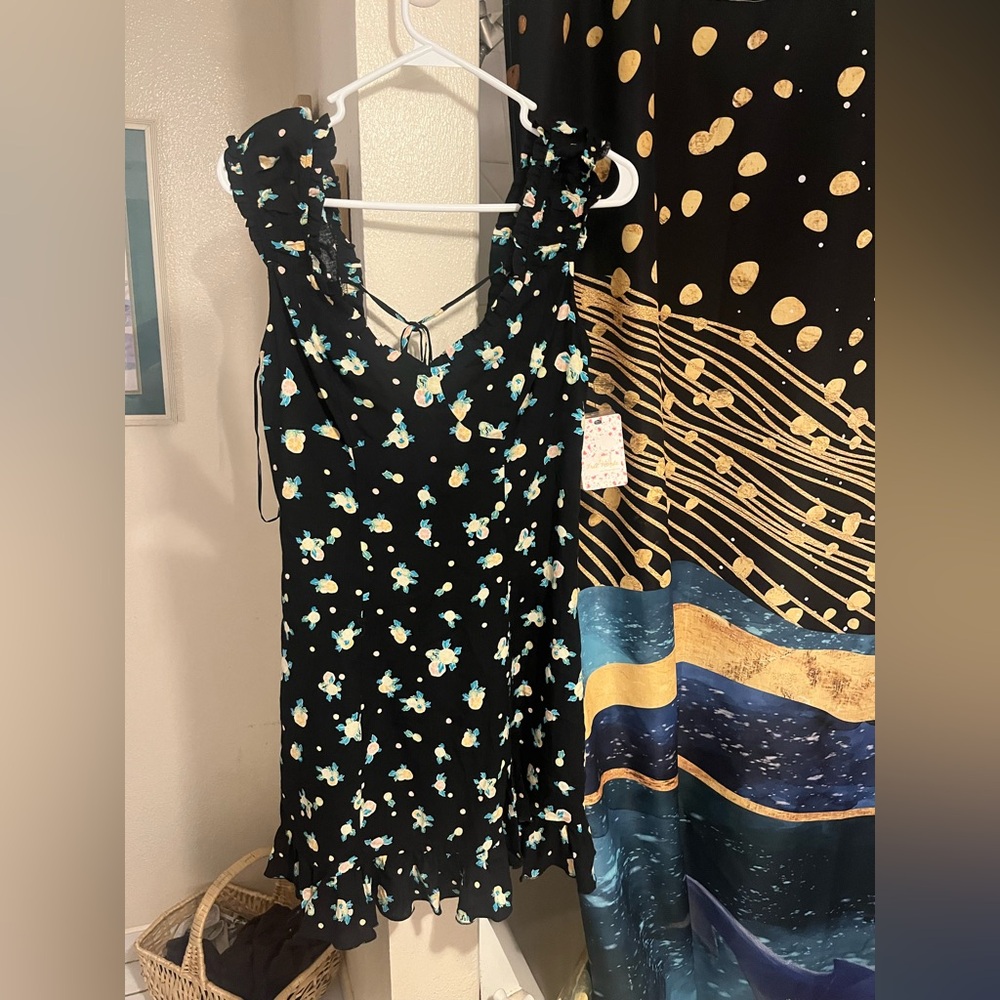 Floral Black Dress